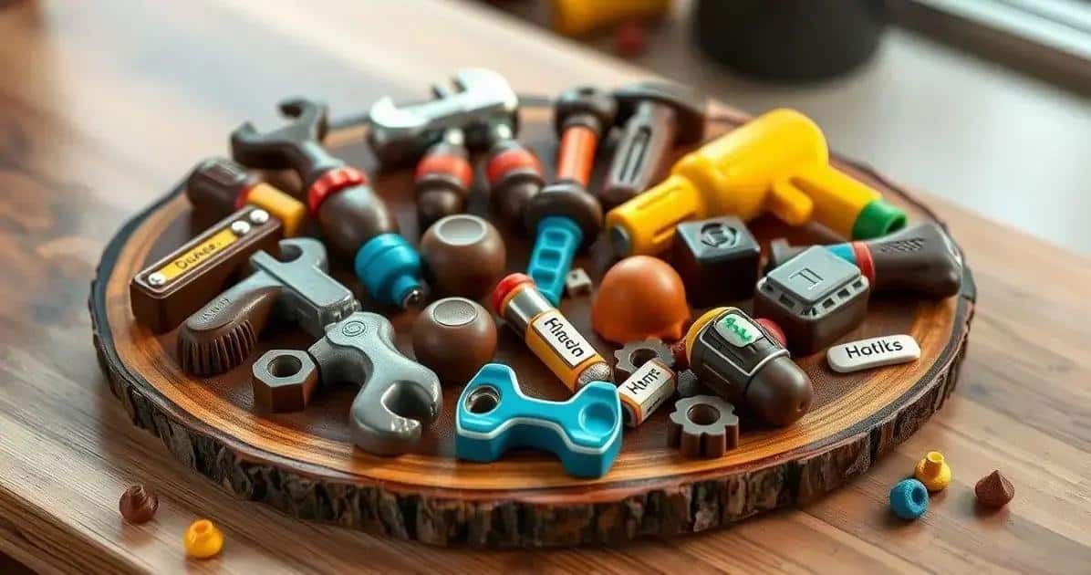 Sugestões de Apresentação para Chocolates em Formato de Ferramentas
