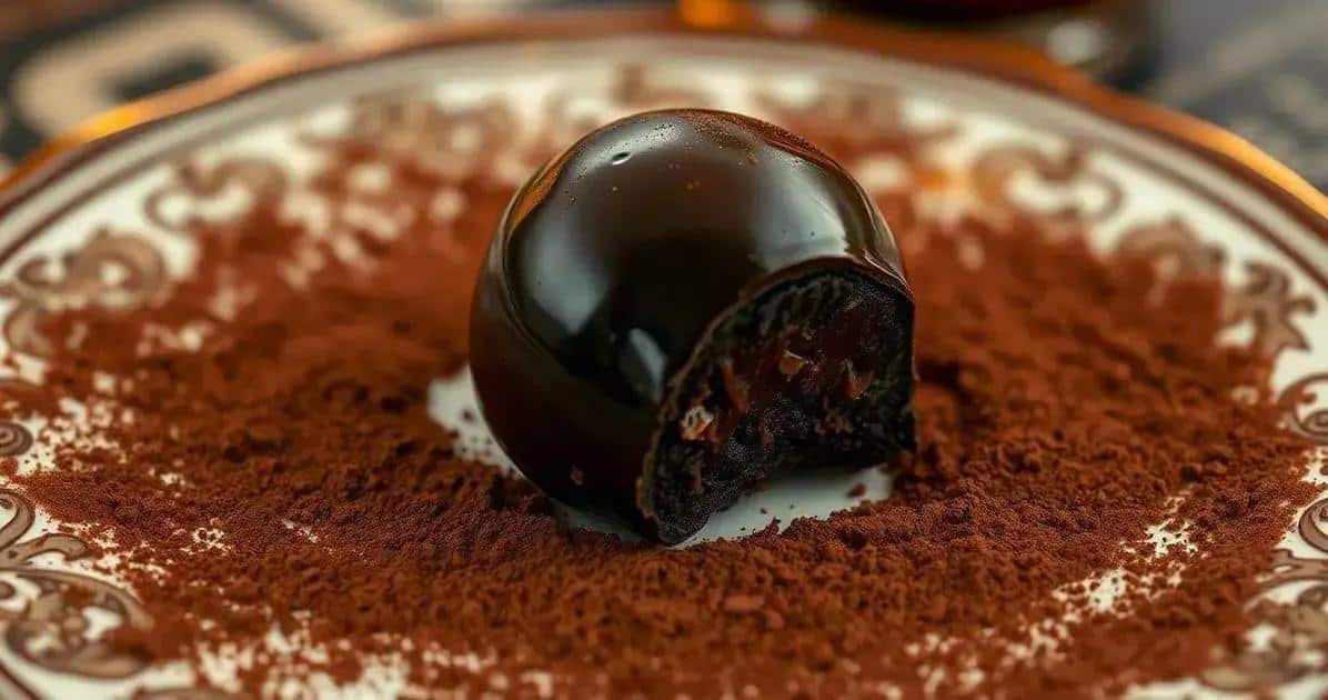 Trufas Brilho de Outono: Conhaque Aveludado no Coração de Cacau