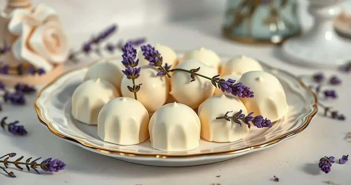 Trufas Jardim Provençal: Aroma Floral no Doce Branco