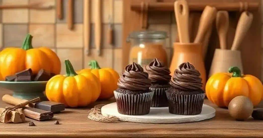 A Origem do Cupcake de Chocolate com Doce de Abóbora