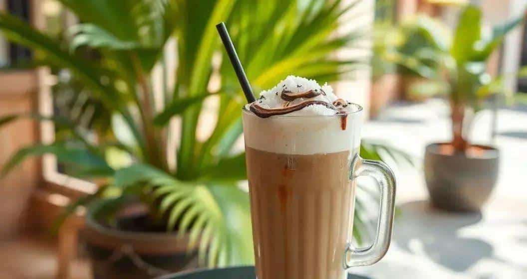 Cappuccino Surf de Coco: Café Gelado & Cacau