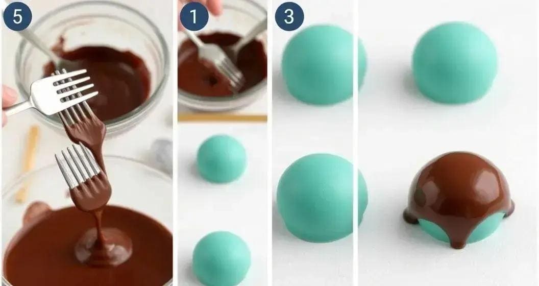 Como fazer a cobertura dos bombons bicolor Como fazer a cobertura dos bombons bicolor