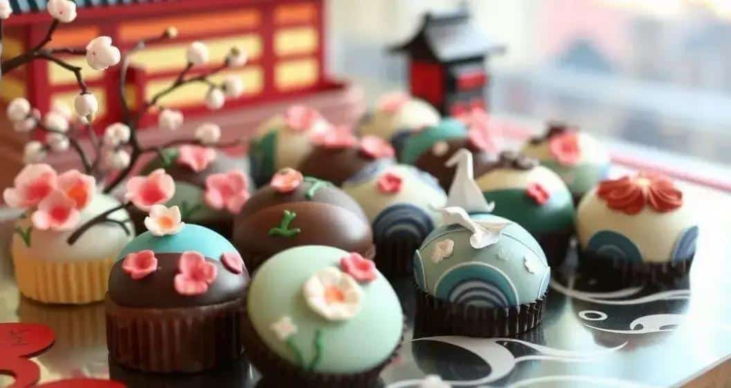 Decoração de Chocolates com Temática Japonesa