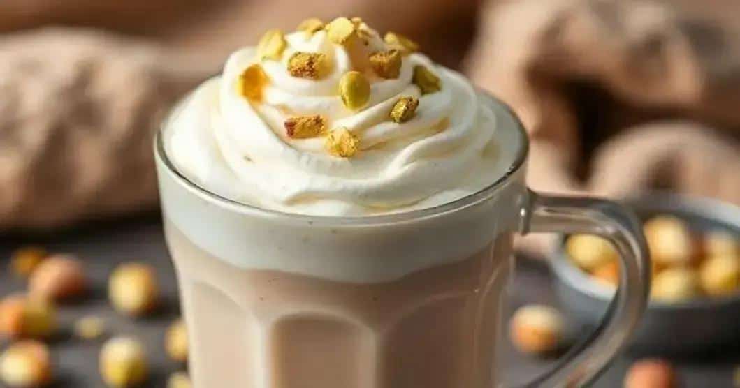 Ingredientes da Bebida de Chocolate Branco com Pistache