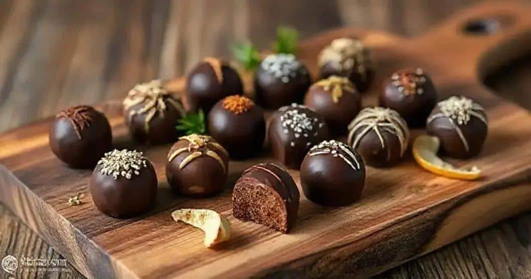 Ingredientes da Caixa de Trufas de Chocolate com Gin