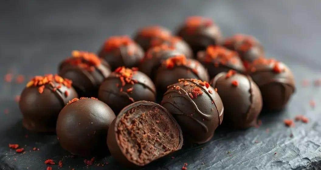 Ingredientes da Trufa de Chocolate Amargo com Pimenta Caiena Ingredientes da Trufa de Chocolate Amargo com Pimenta Caiena