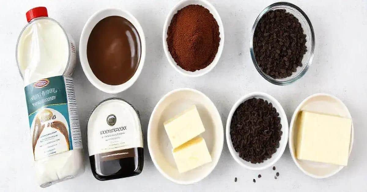 Ingredientes do Brigadeiro de Chocolate com Licor de Café
