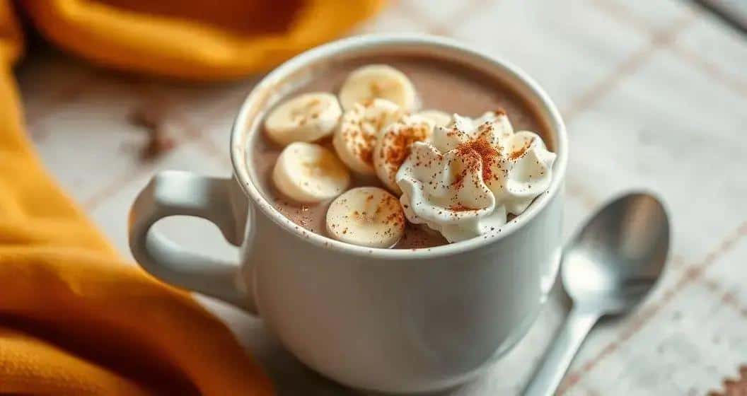 Ingredientes do Chocolate Quente com Banana Amassada