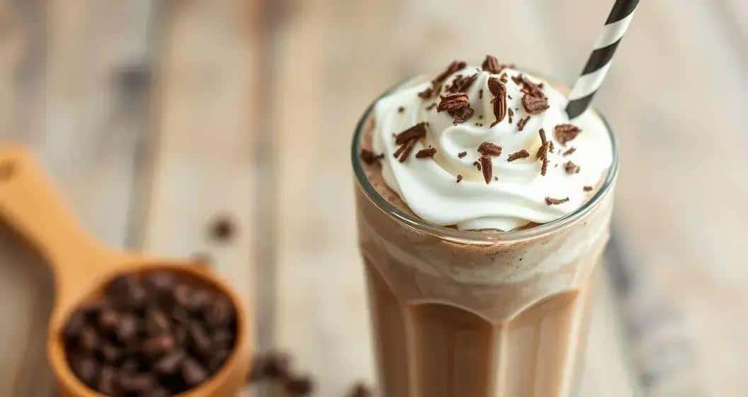 Ingredientes do Shake de Chocolate com Pepitas de Cacau