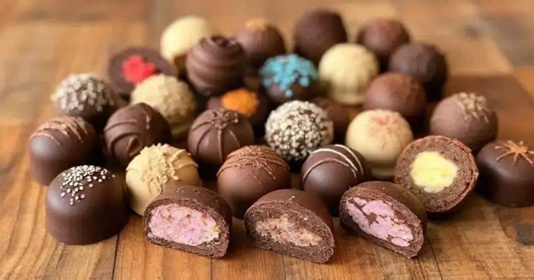 Ingredientes dos Bombons de Chocolate Ingredientes dos Bombons de Chocolate