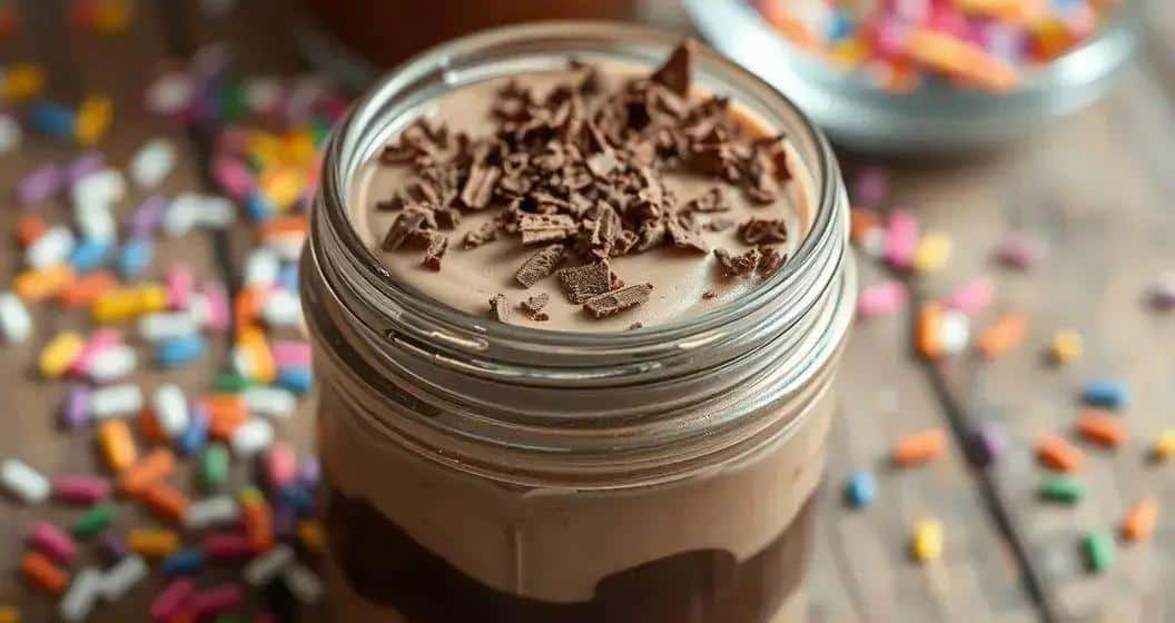 Ingredientes para o bombom de colher em potinho de vidro Ingredientes para o bombom de colher em potinho de vidro