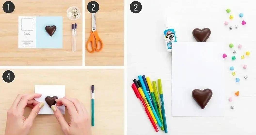 Método de Preparação do Cartão com Chocolate Método de Preparação do Cartão com Chocolate