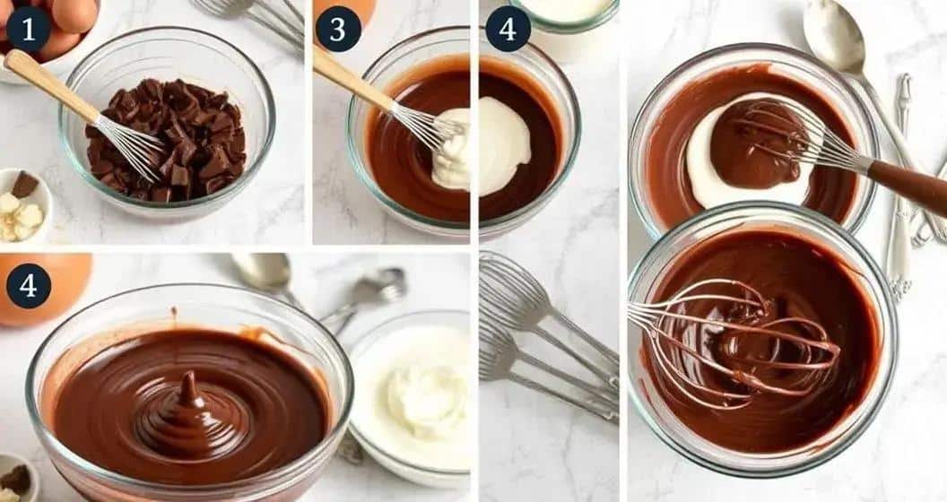 Método de Preparação do Recheio de Ganache Montada Método de Preparação do Recheio de Ganache Montada