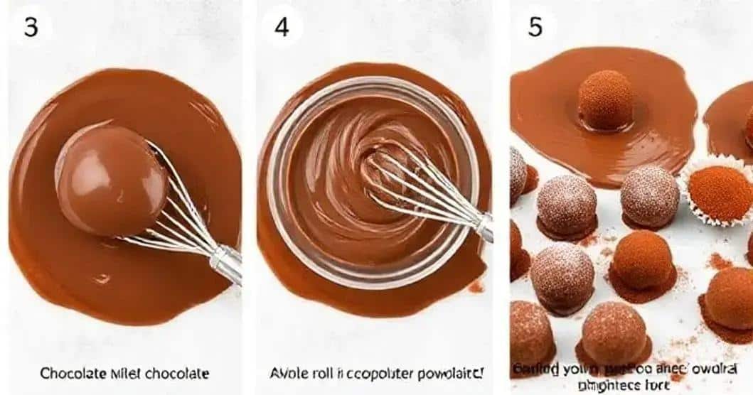 Método de Preparação: Trufas de Chocolate Método de Preparação: Trufas de Chocolate