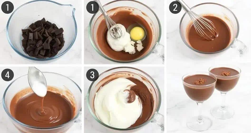 Método de Preparo da Mousse de Chocolate Método de Preparo da Mousse de Chocolate