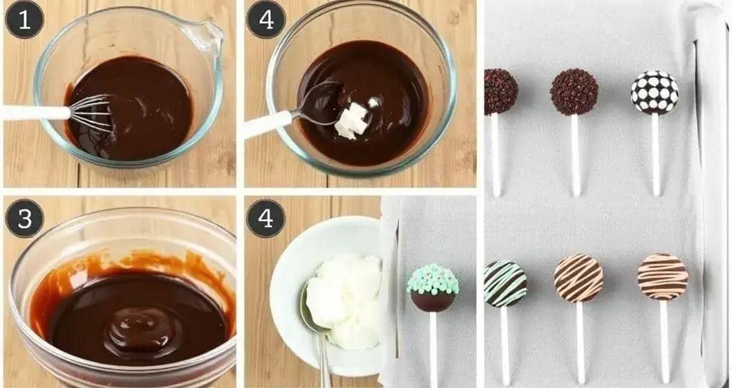 Método de Preparo do Brownie no Palito Decorado Método de Preparo do Brownie no Palito Decorado