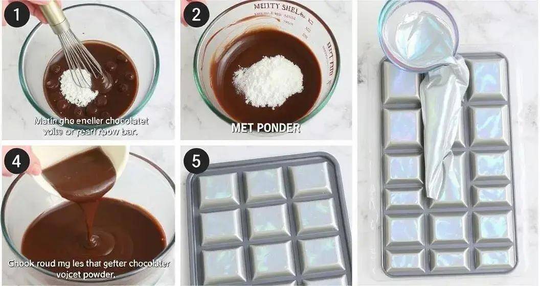 Método de preparo do chocolate com pó perolado Método de preparo do chocolate com pó perolado