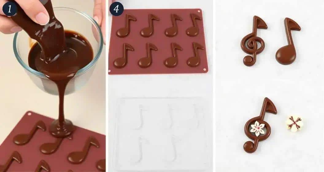 Moldando o Chocolate em Notas Musicais