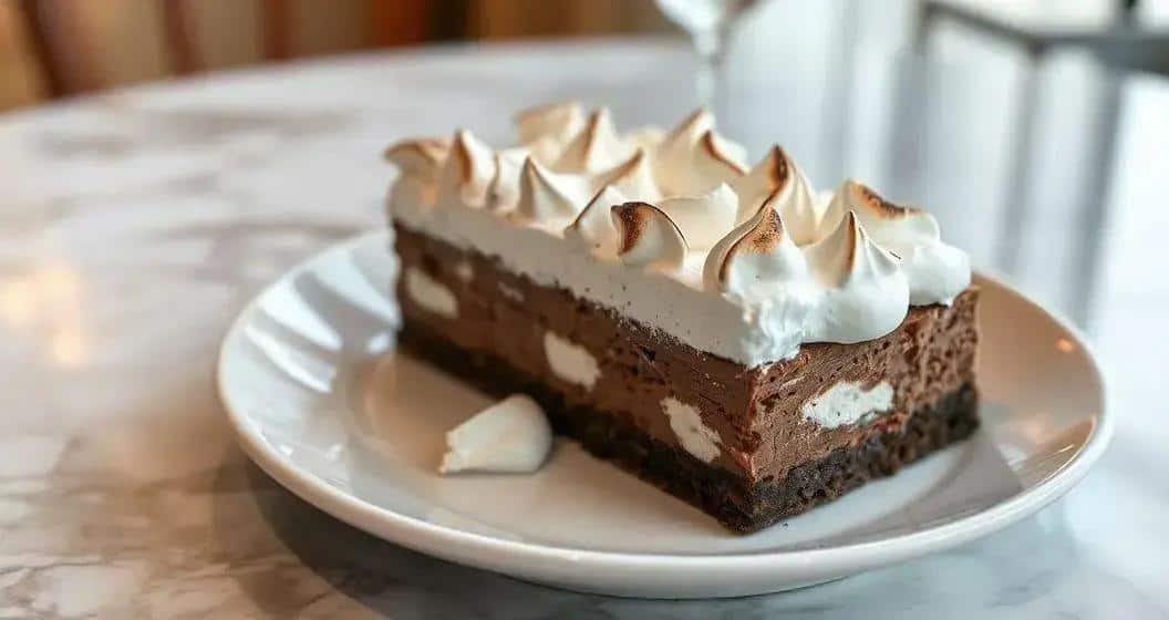 Pavê Nuvem Quebrada: Suspiros Estalando em Creme Escuro