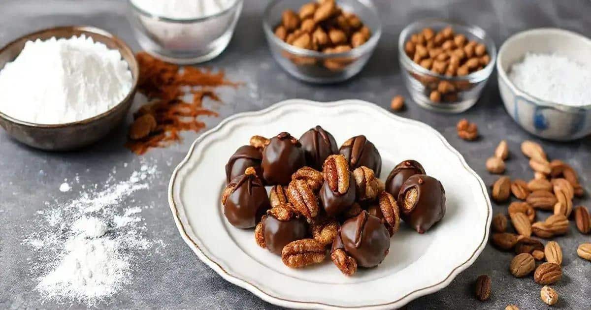 Receita de Castanhas Caramelizadas em Chocolate