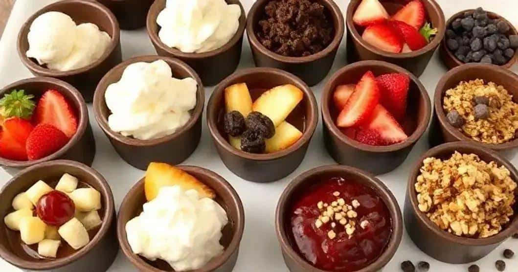 Sugestões de Acompanhamentos para Taças de Chocolate