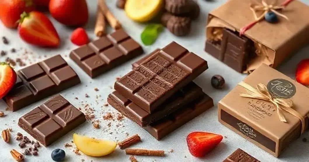 Sugestões de Apresentação das Barras de Chocolate Sugestões de Apresentação das Barras de Chocolate
