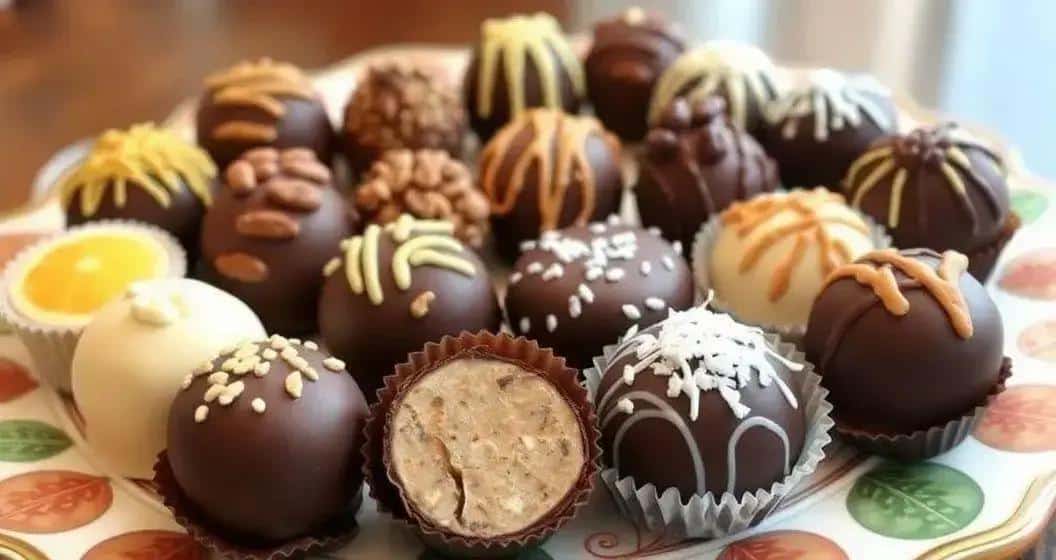 Variações de Trufas de Chocolate Variações de Trufas de Chocolate