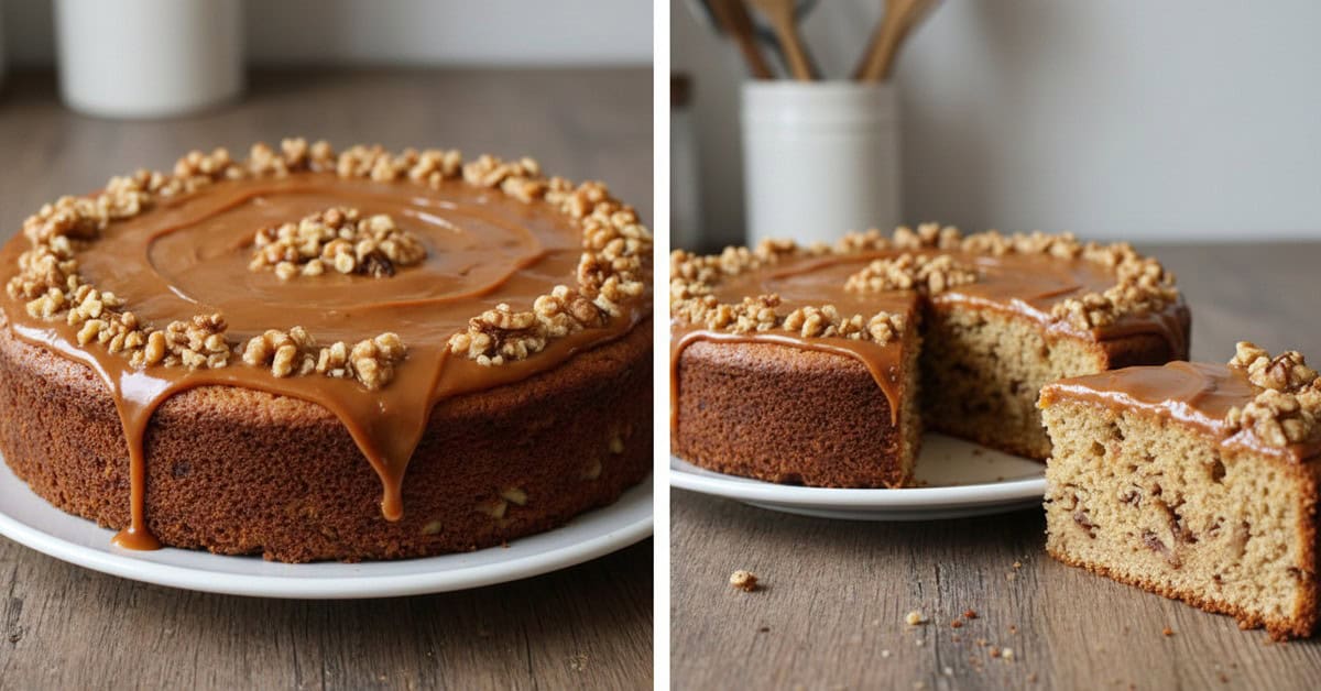 Leia mais sobre o artigo Bolo Dengo Crocante: Nozes e Doce de Leite na Maciez do Cacau